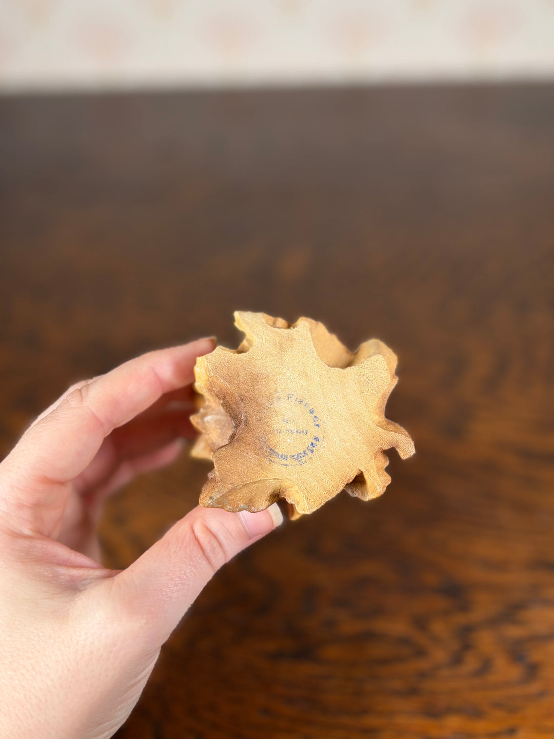 Hand Carved Wooden Frog