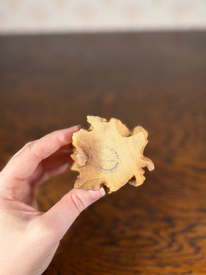 Hand Carved Wooden Frog