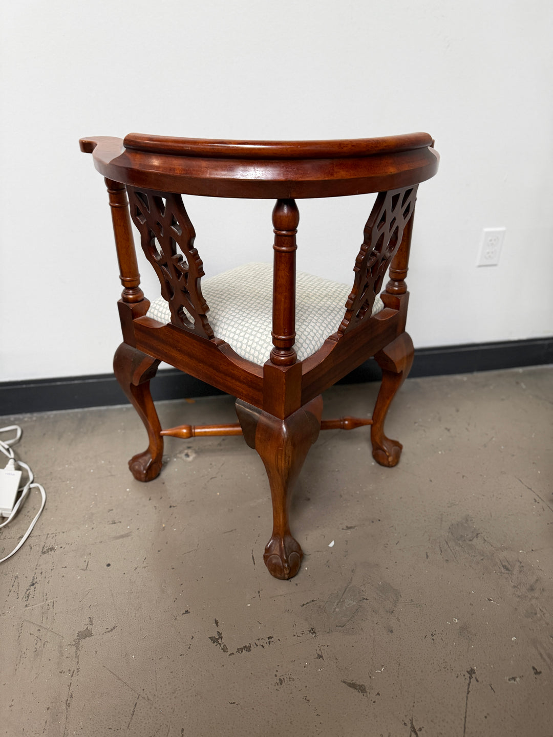 Mahogany Chippendale Style Corner Chair