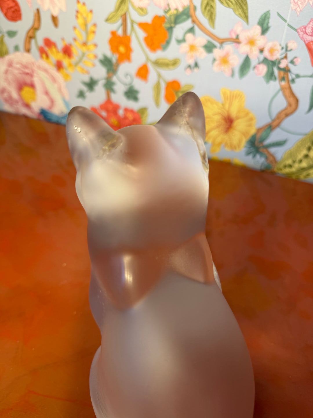 Lalique Cat with Double Chipped Ear