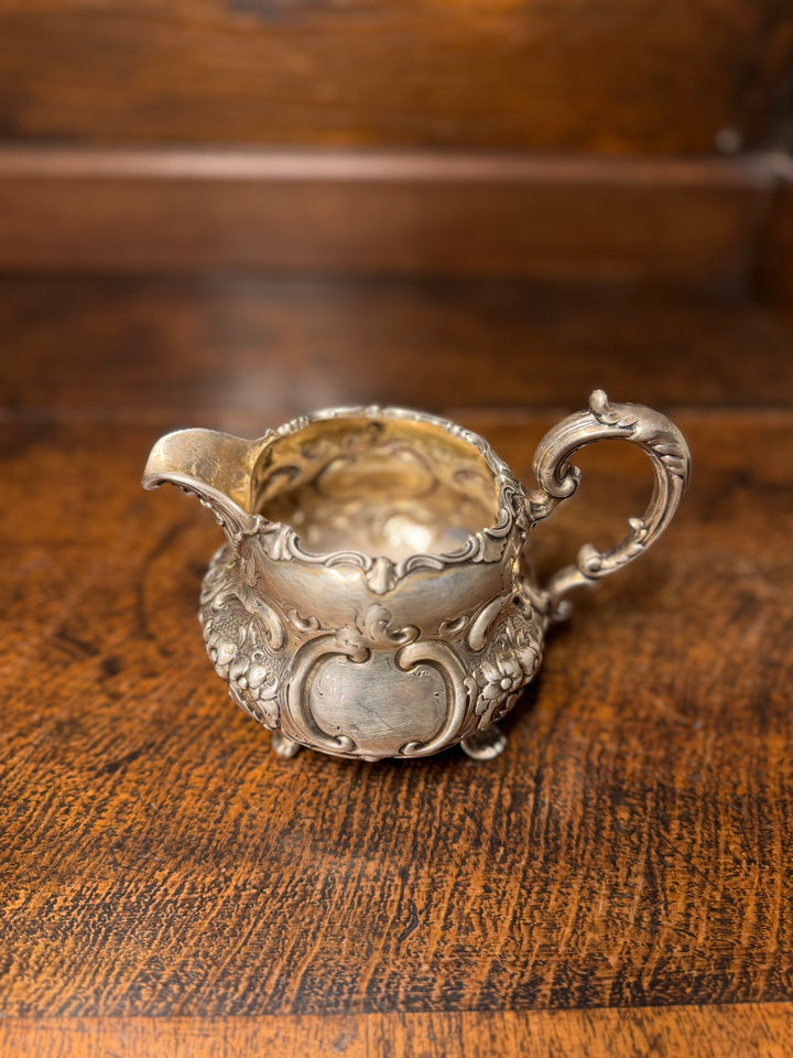 English Victorian Sterling Silver Tea & Coffee Service, Louis XV Pattern