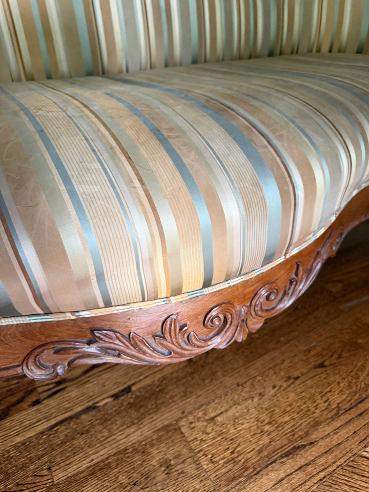 Antique Victorian Carved French Settee (Online Only Item)