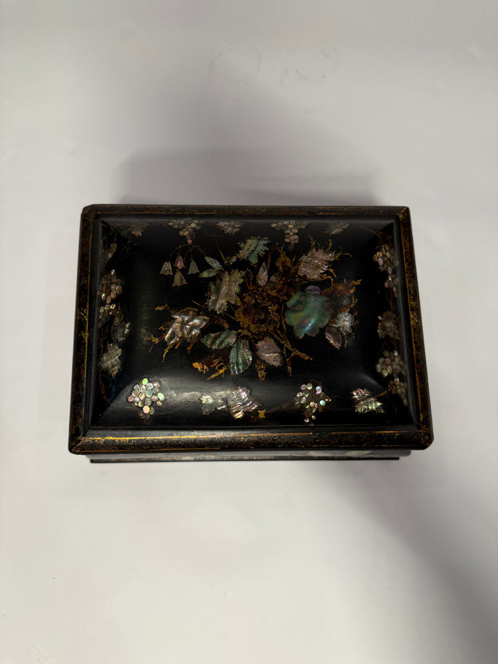 Mother of Pearl Inlaid Lacquer Box