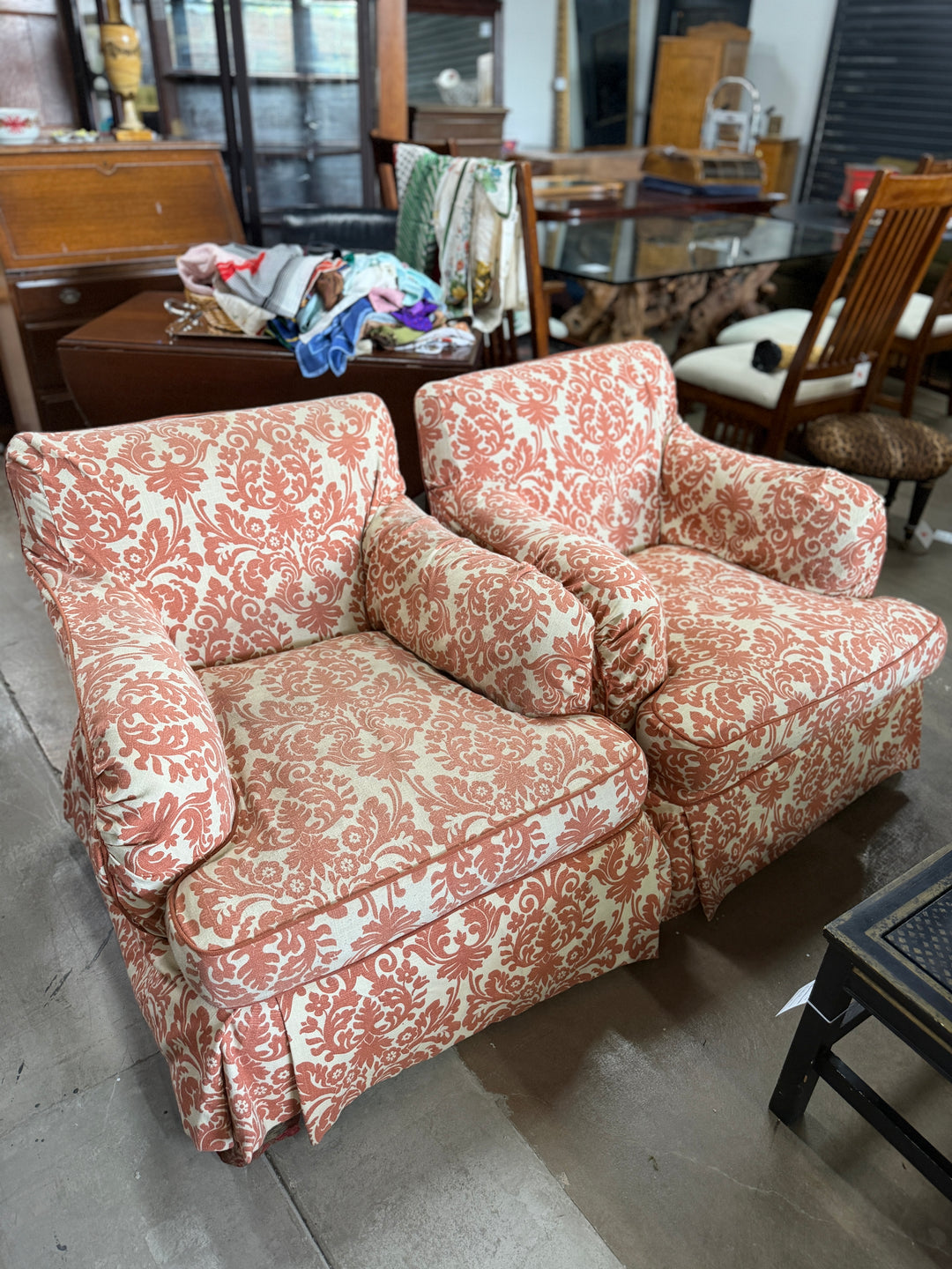 Set of 2 Slipcovered Armchairs