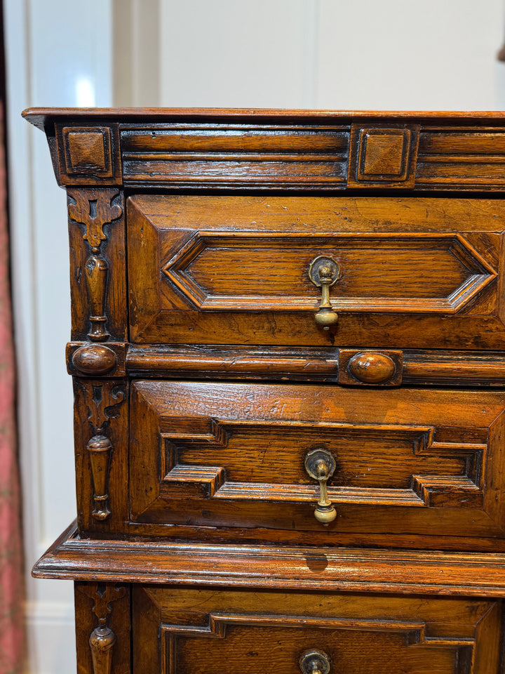 William & Mary 19th Century English Oak Chest