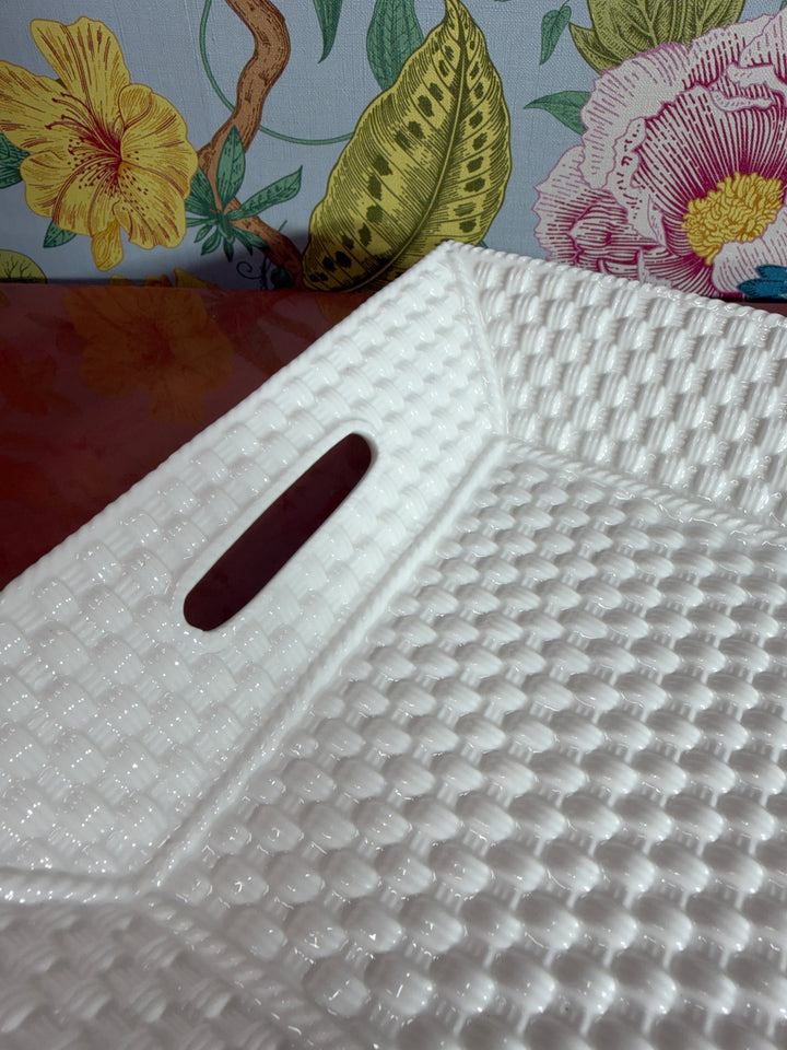 Vintage Tiffany & Co Basket Weave Serving Set