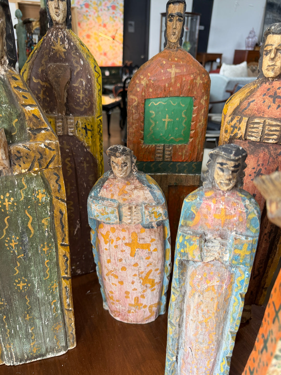 Nine Mexican Folk Art Figurines