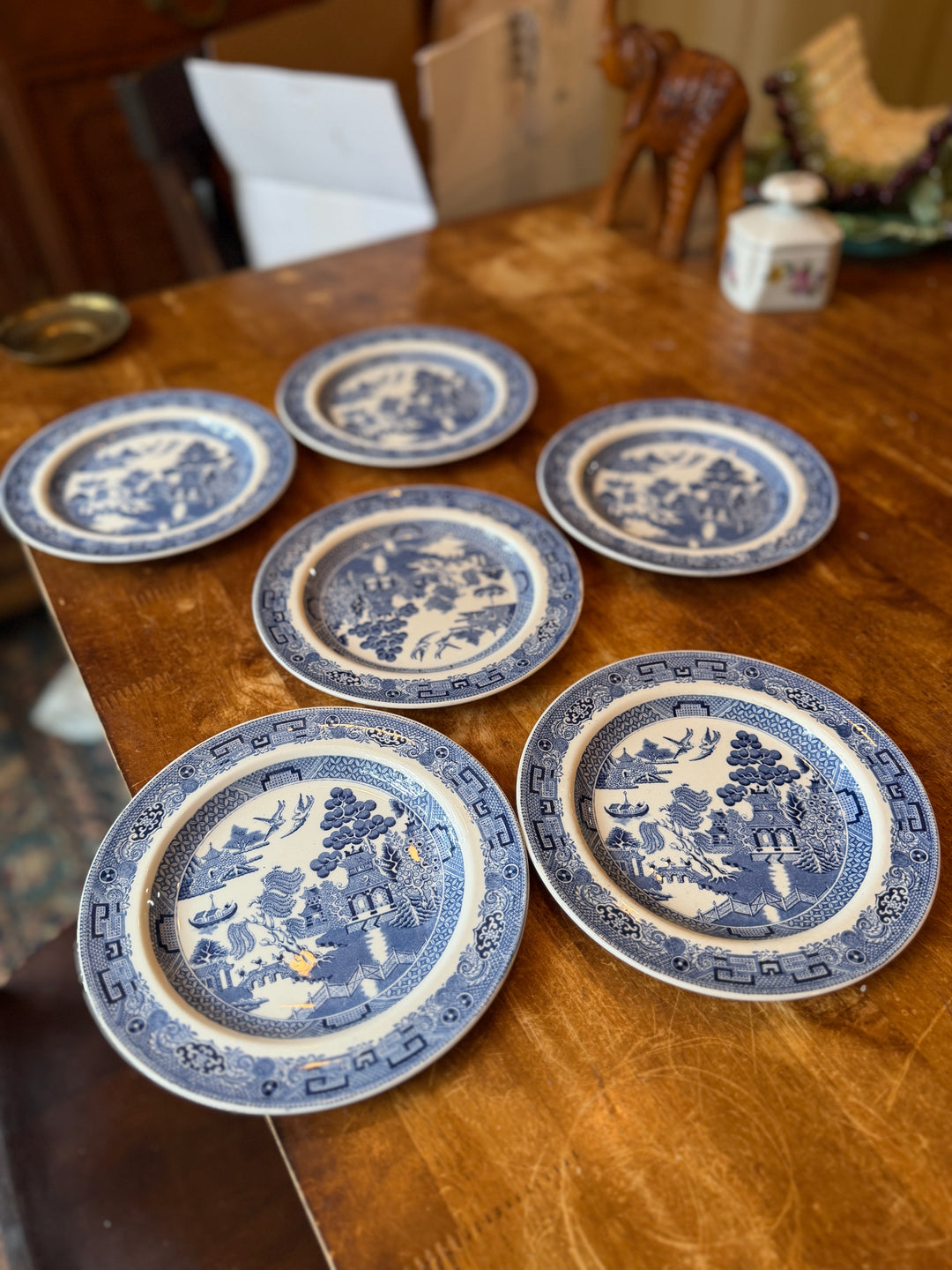 Wedgwood Blue Willow Salad/Dessert Plates