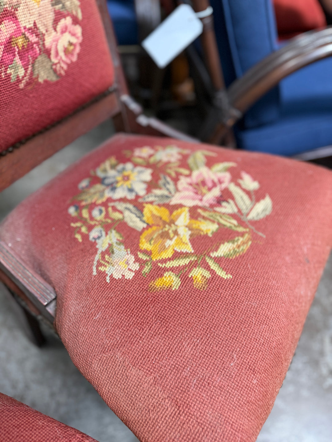 Antique Needlepoint Chairs (Set of 2)