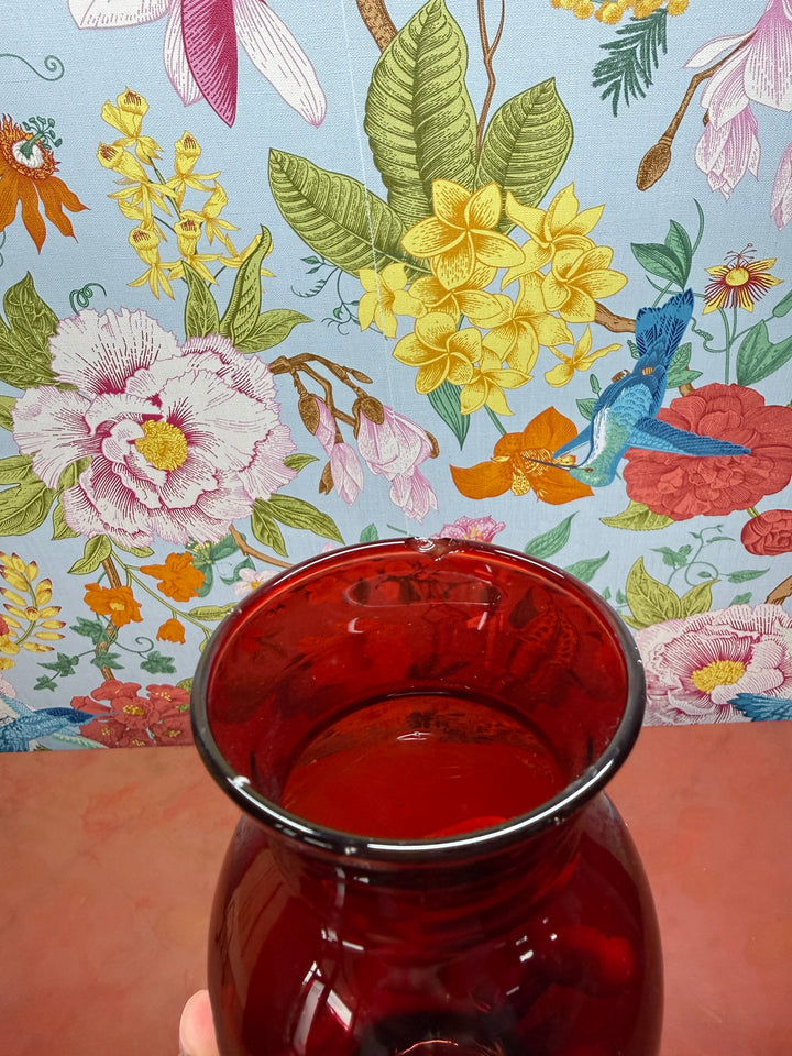Red Glass Vase