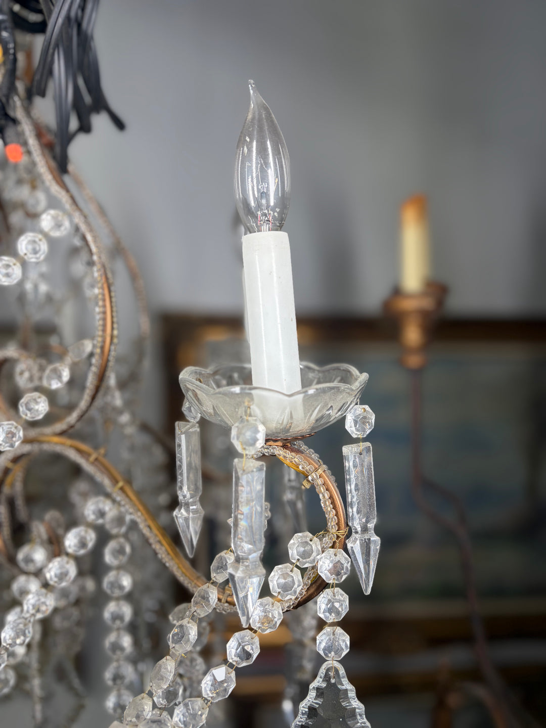 Multi-Arm Crystal Beaded Chandelier