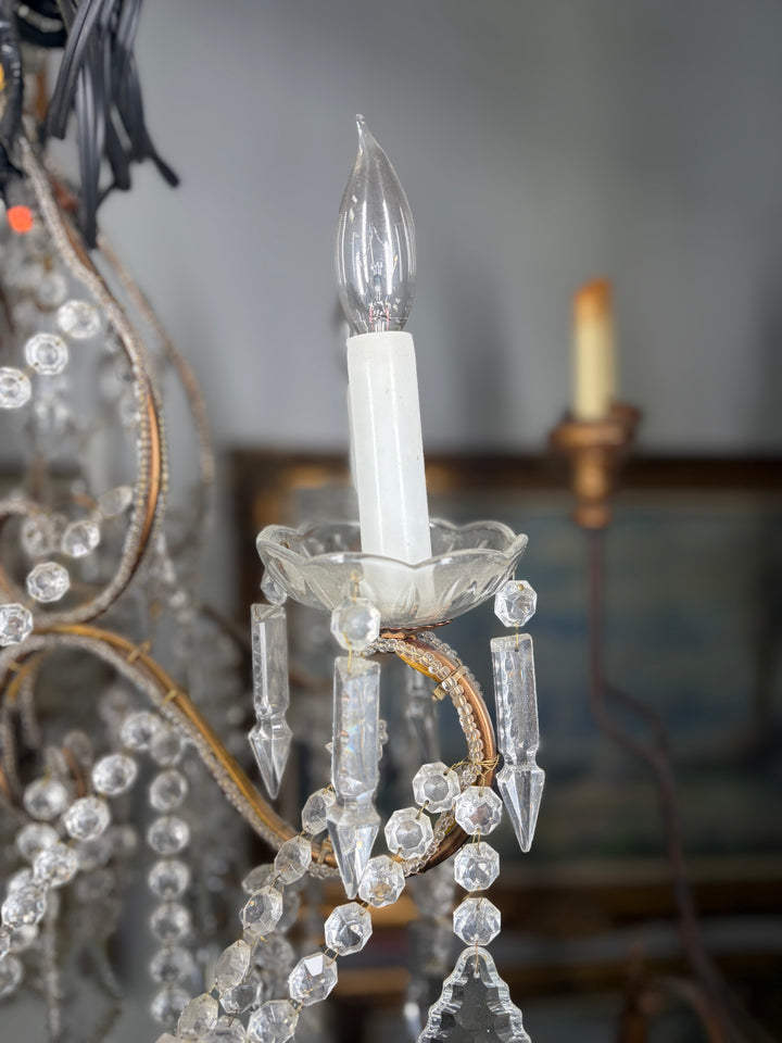 Multi-Arm Crystal Beaded Chandelier
