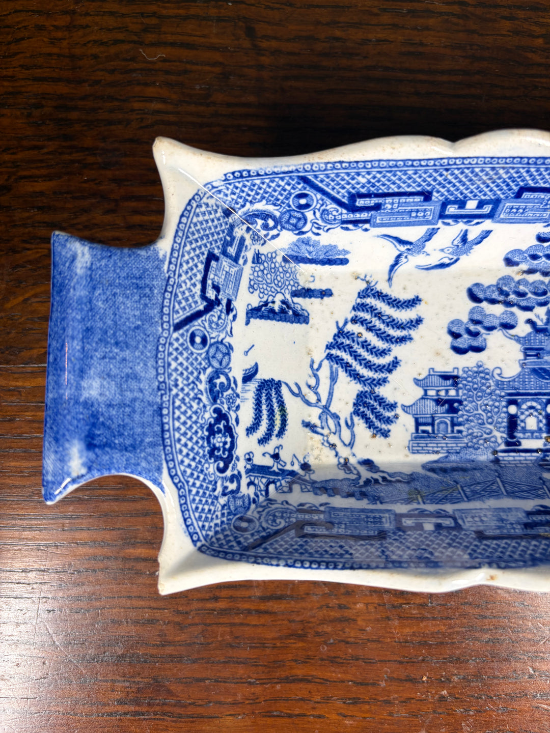Blue Willow Antique Trinket Dish