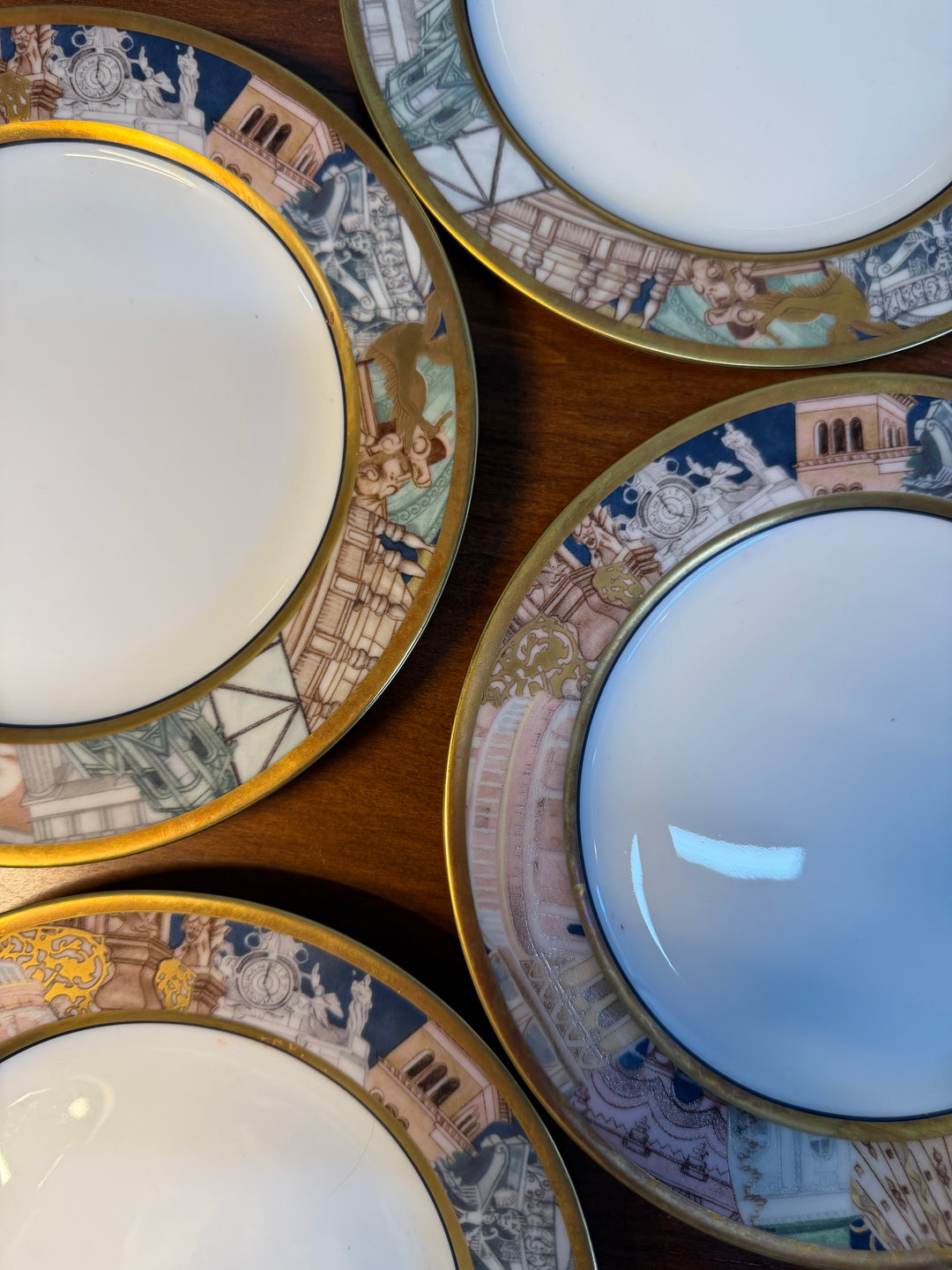 Set of 6 Limoges “Metropolis” Plates