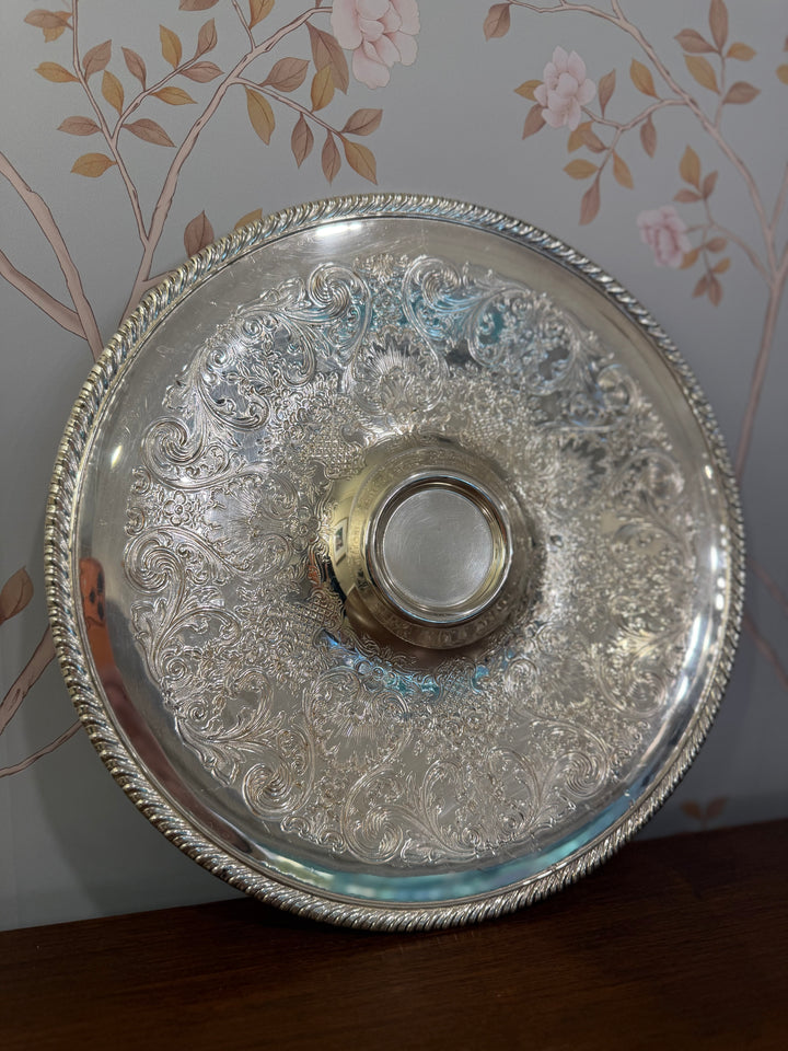 WM Rogers Silver Plated Chip and Dip Bowl