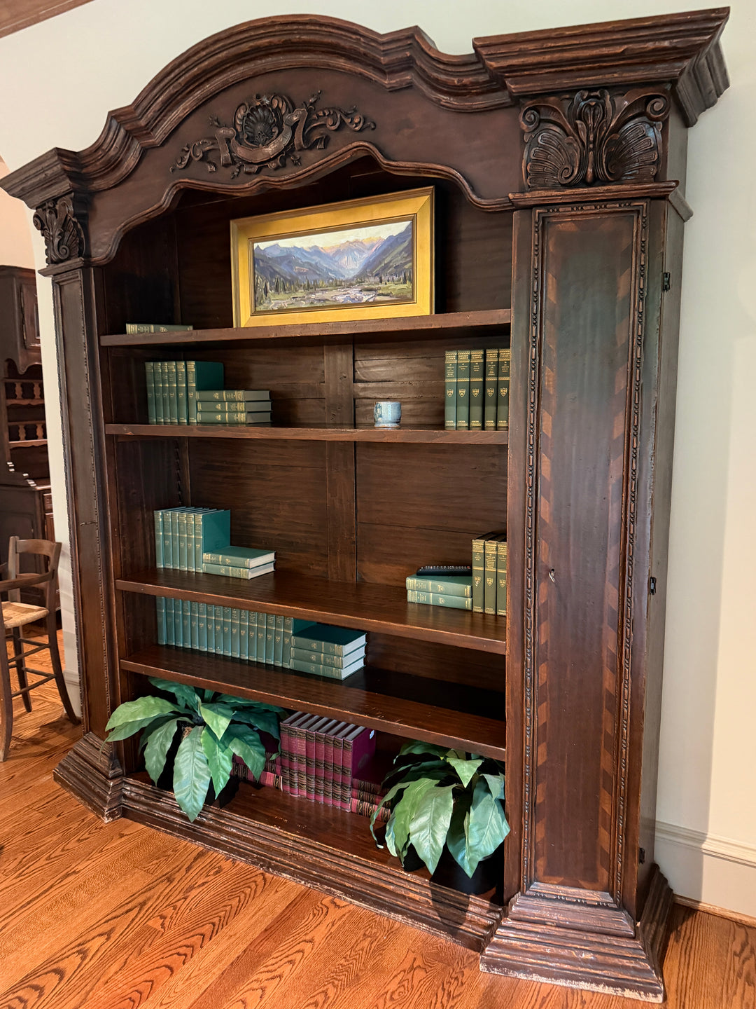 Large Vintage Carved Bookcase (Online Only Item)