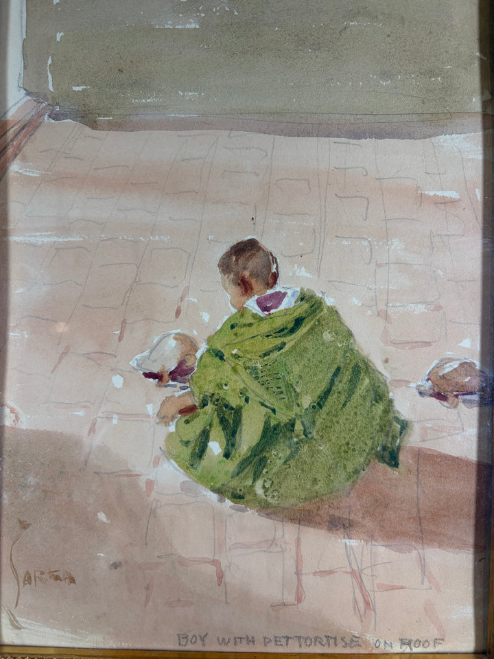 "Day with Pet Tortoise" by Charles Sarka