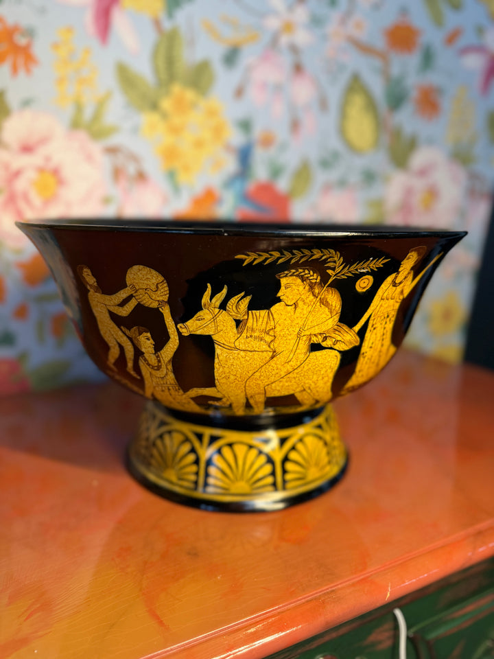 Hand Painted Footed Bowl by Maitland-Smith
