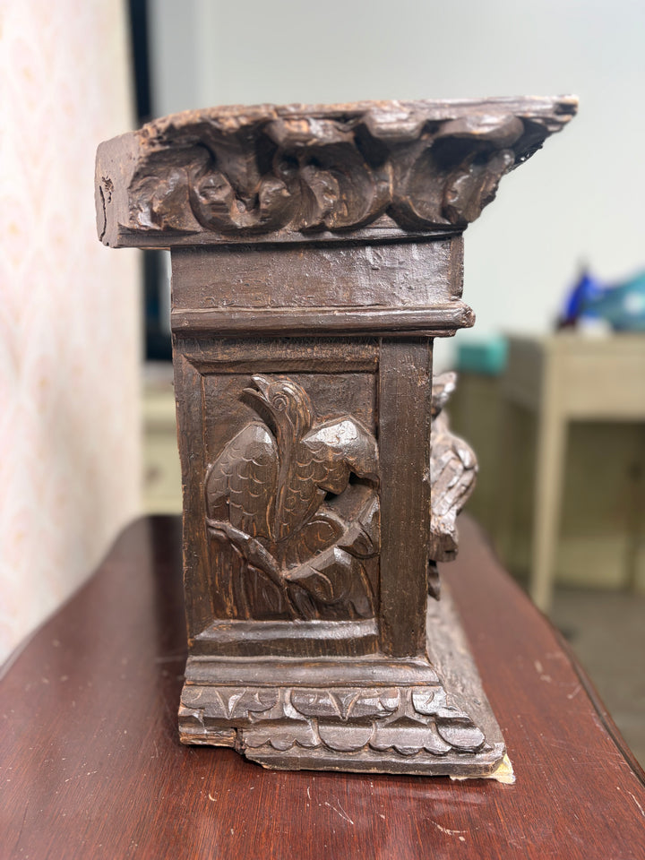 Carved Wood Architectural Pedestal or Reliquary Base