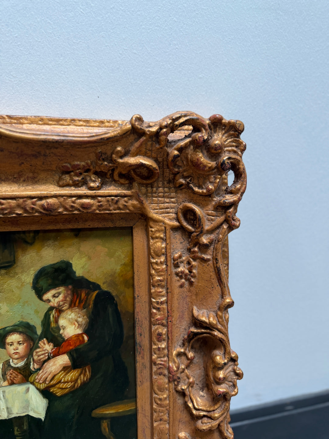 Five Children and Caretaker Oil Painting