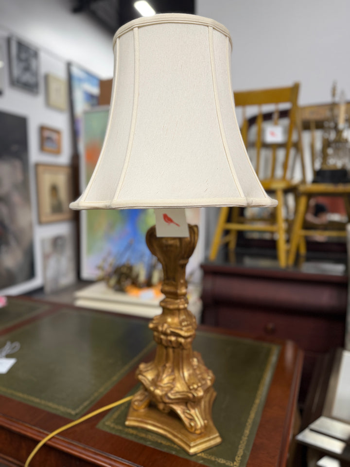 Gold Painted Empire Style Table Lamp