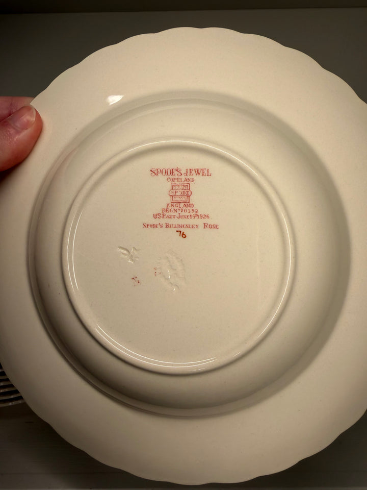 Spode Billingsley Rose Soup Bowls - Set of 8