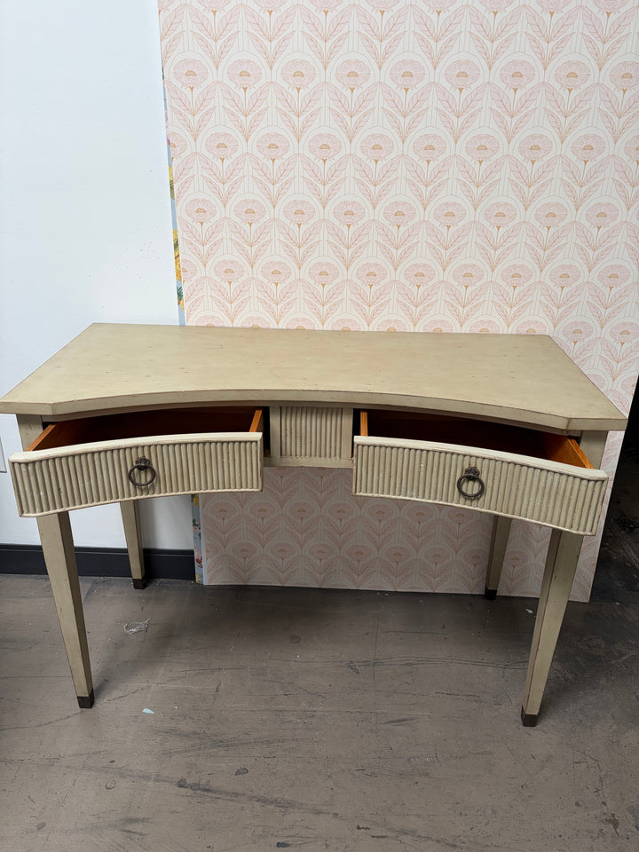 Cream Painted Two-Drawer Console Table