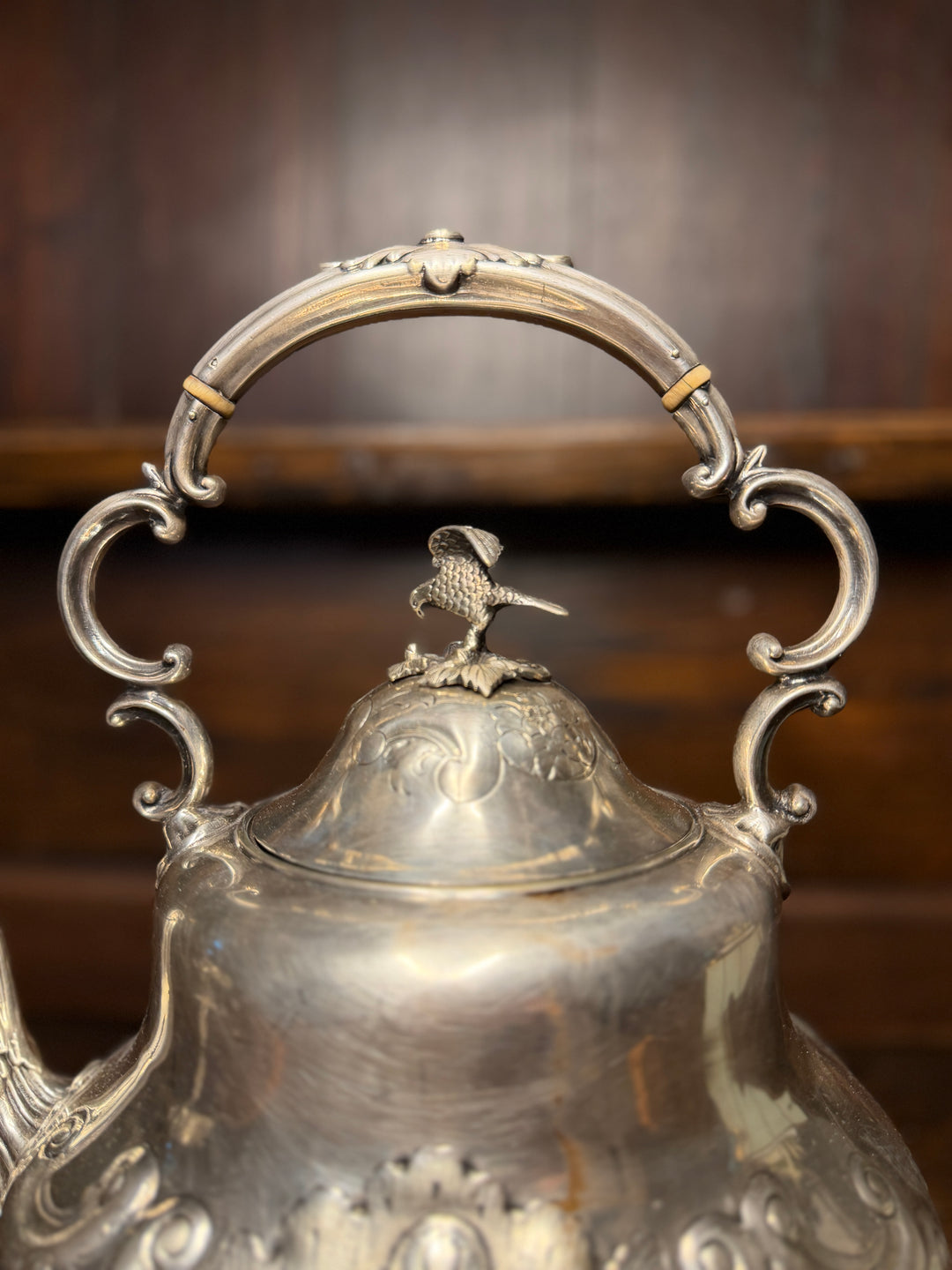 English Victorian Sterling Silver Tea & Coffee Service, Louis XV Pattern