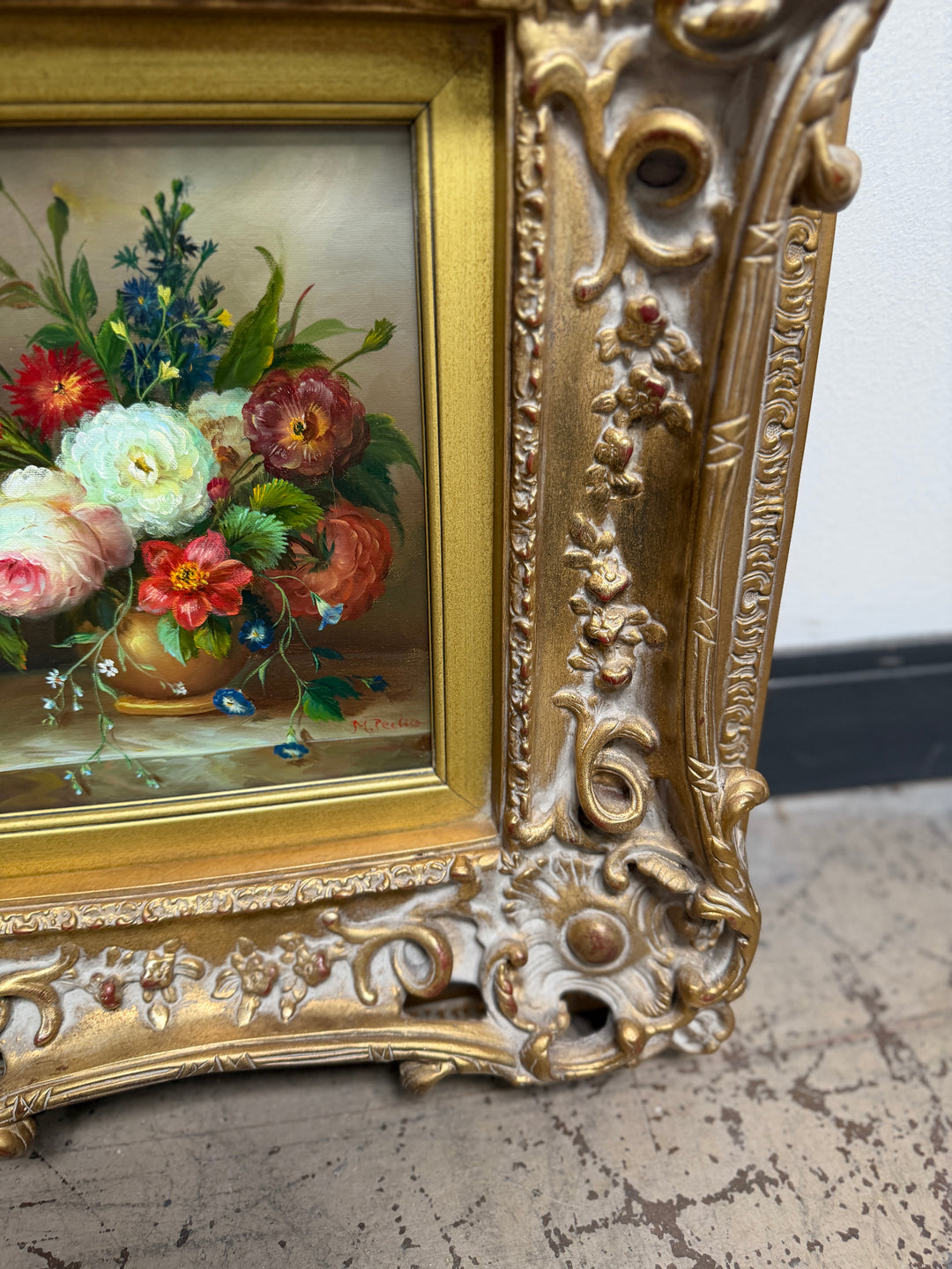 Moody Floral Original Oil Painting