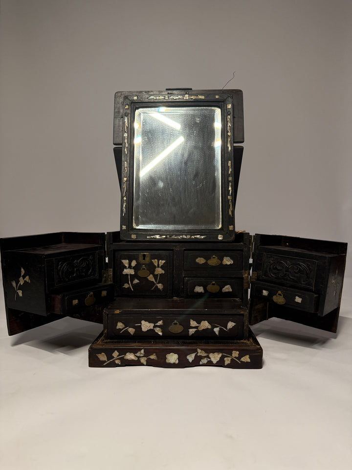 Mother of Pearl Inlaid Lacquer Box