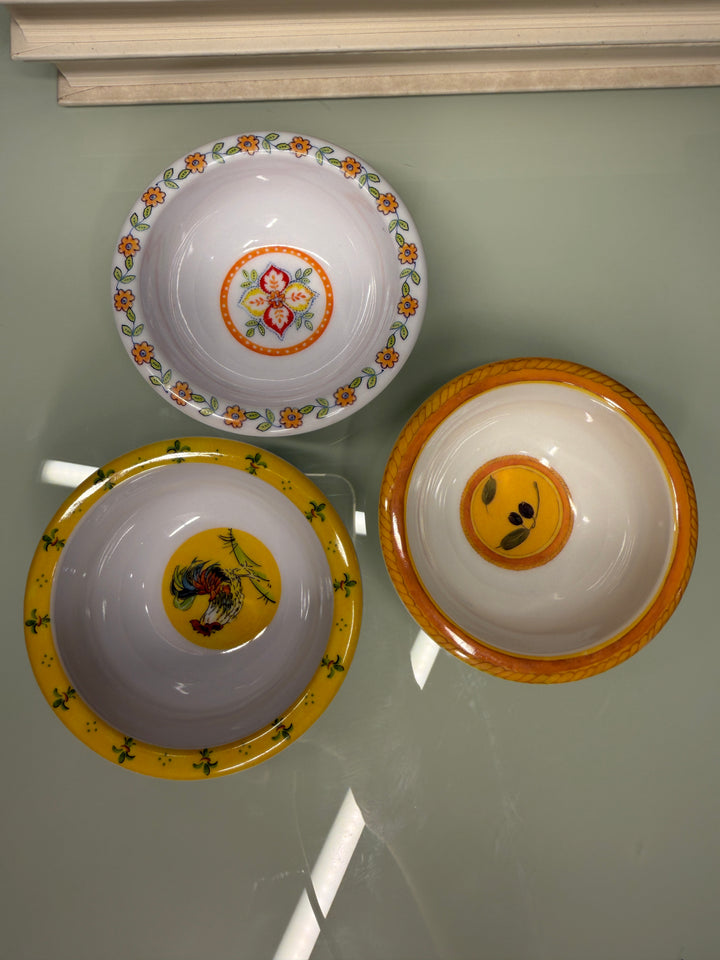 Set of Three Decorative Ceramic Bowls