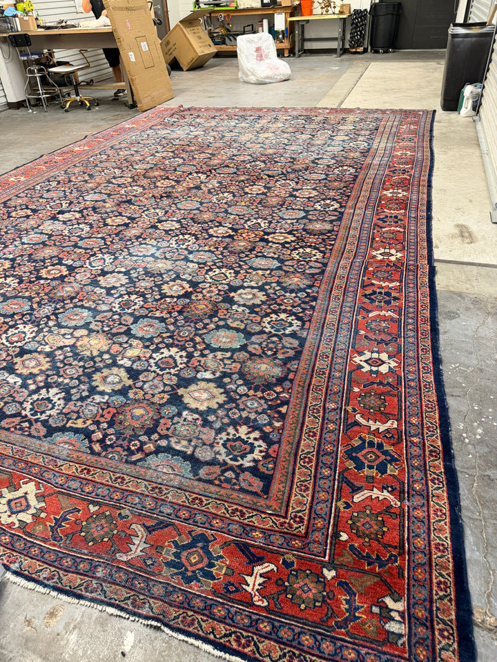 Antique Sultanabad Overall Pattern Mahal