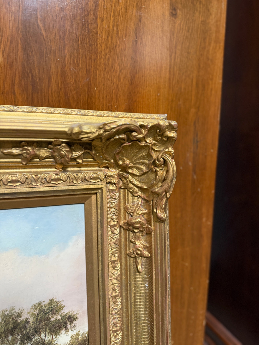 Vintage Oil Painting with Gilt Frame