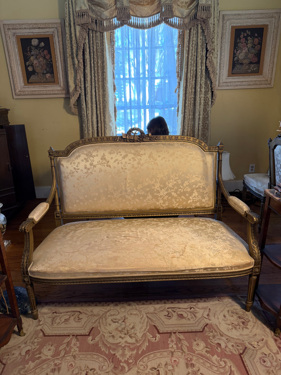 Louis XVI Gilded Settee