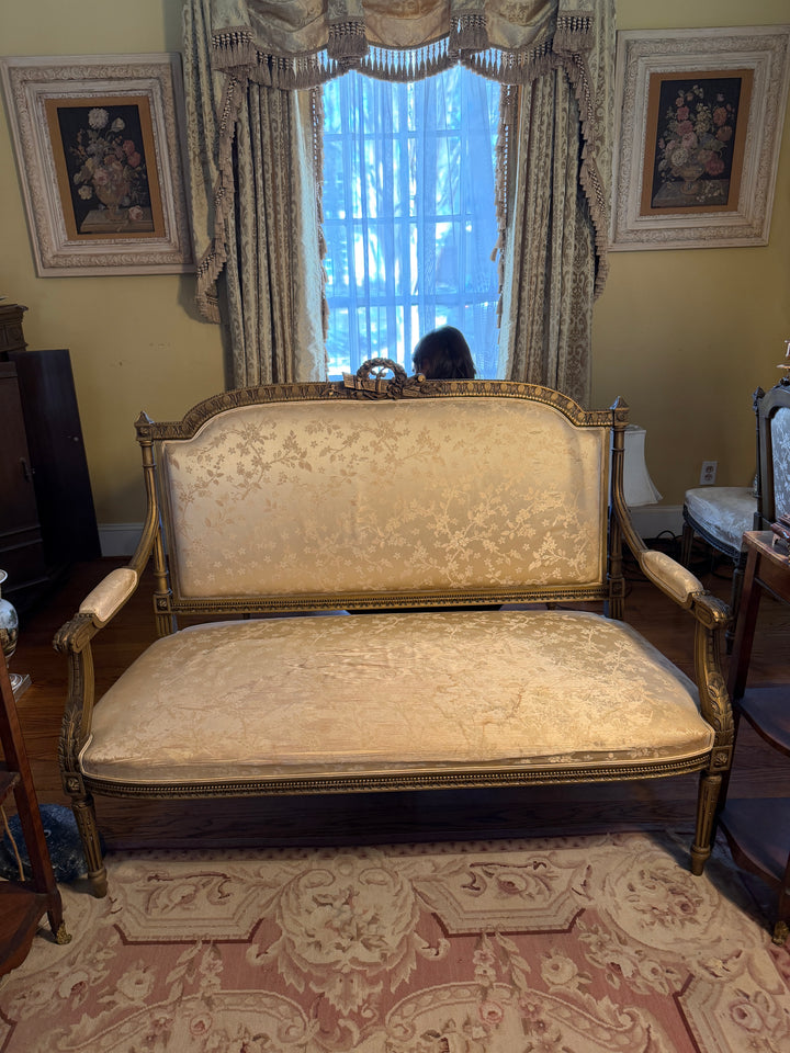 Louis XVI Gilded Settee
