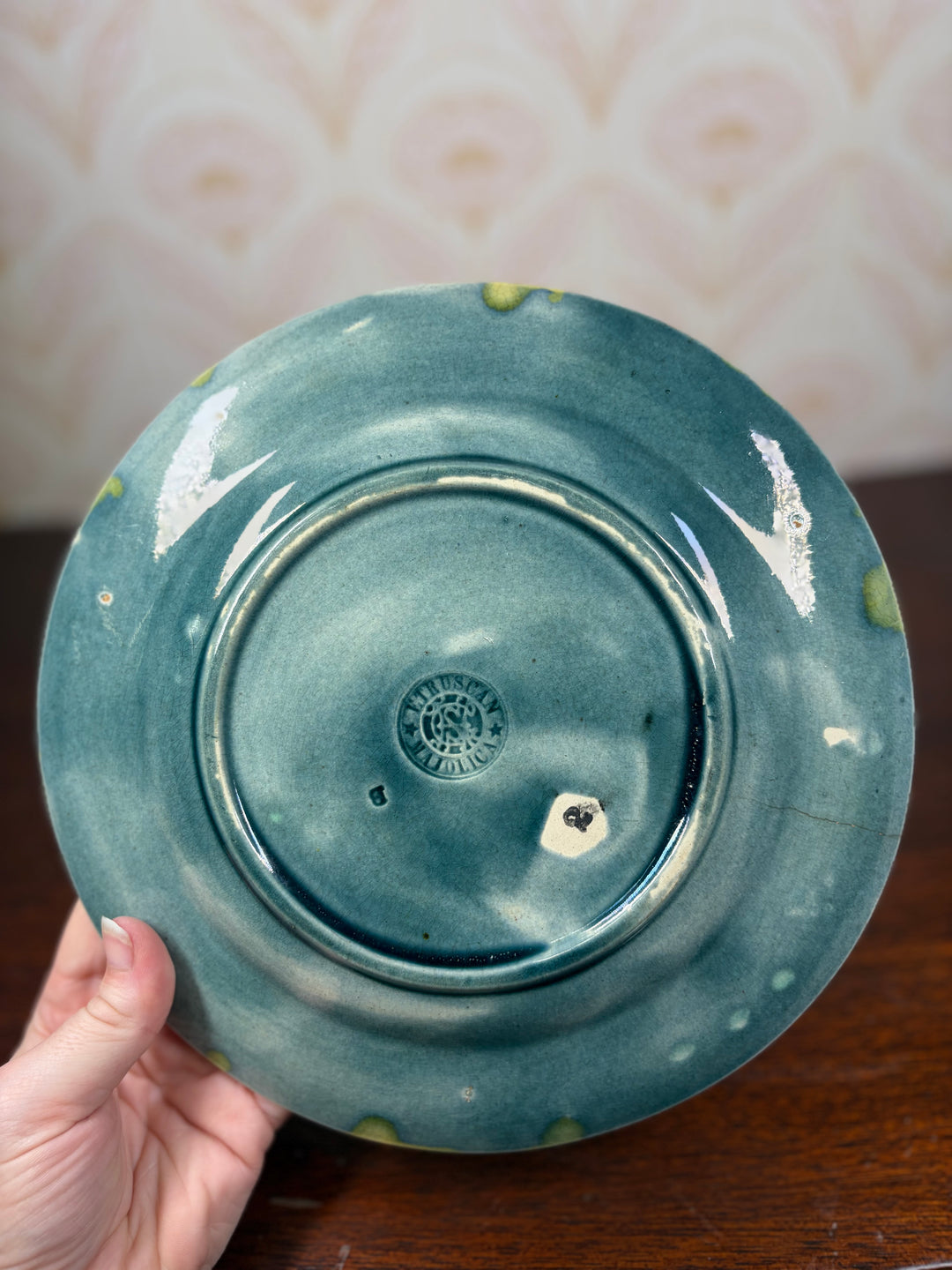 Antique Etruscan Majolica Plate