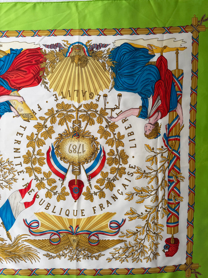 Vintage HERMÈS ‘Liberté Égalité Fraternité’ French Republic 1789 90