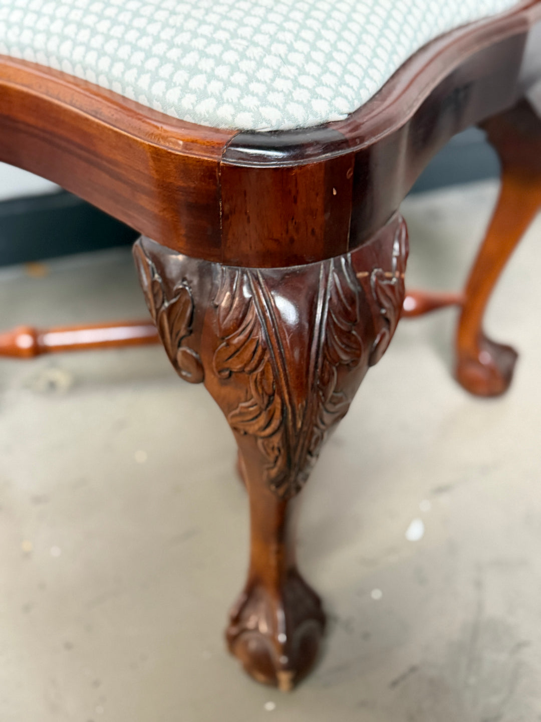 Mahogany Chippendale Style Corner Chair