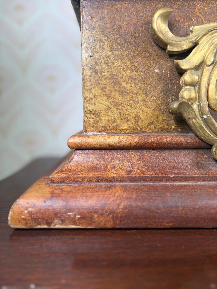 Decorative Wooden Wall Bracket with Gilt Rococo Hardware