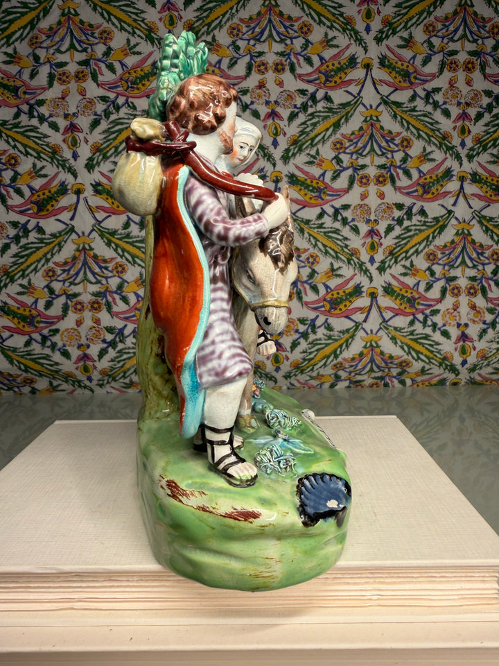 Staffordshire Pottery 'Flight to Egypt' Figural Group