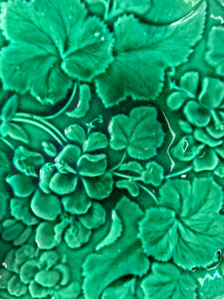 Green Majolica Bread Platter