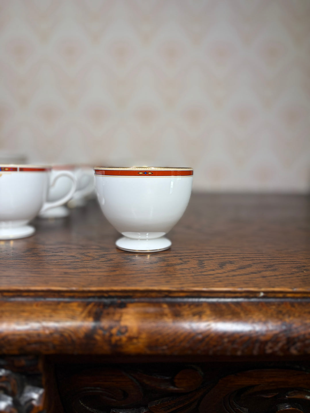 Set of 10 Wedgwood Colorado Cups and Saucers