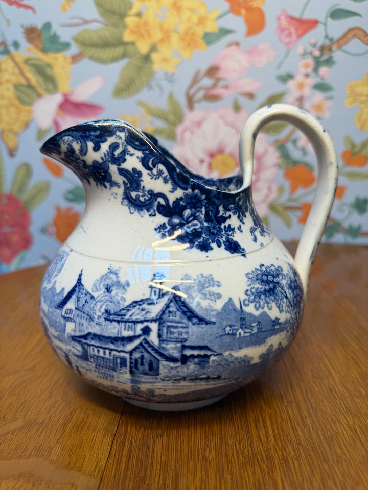 Antique Blue and White Creamer