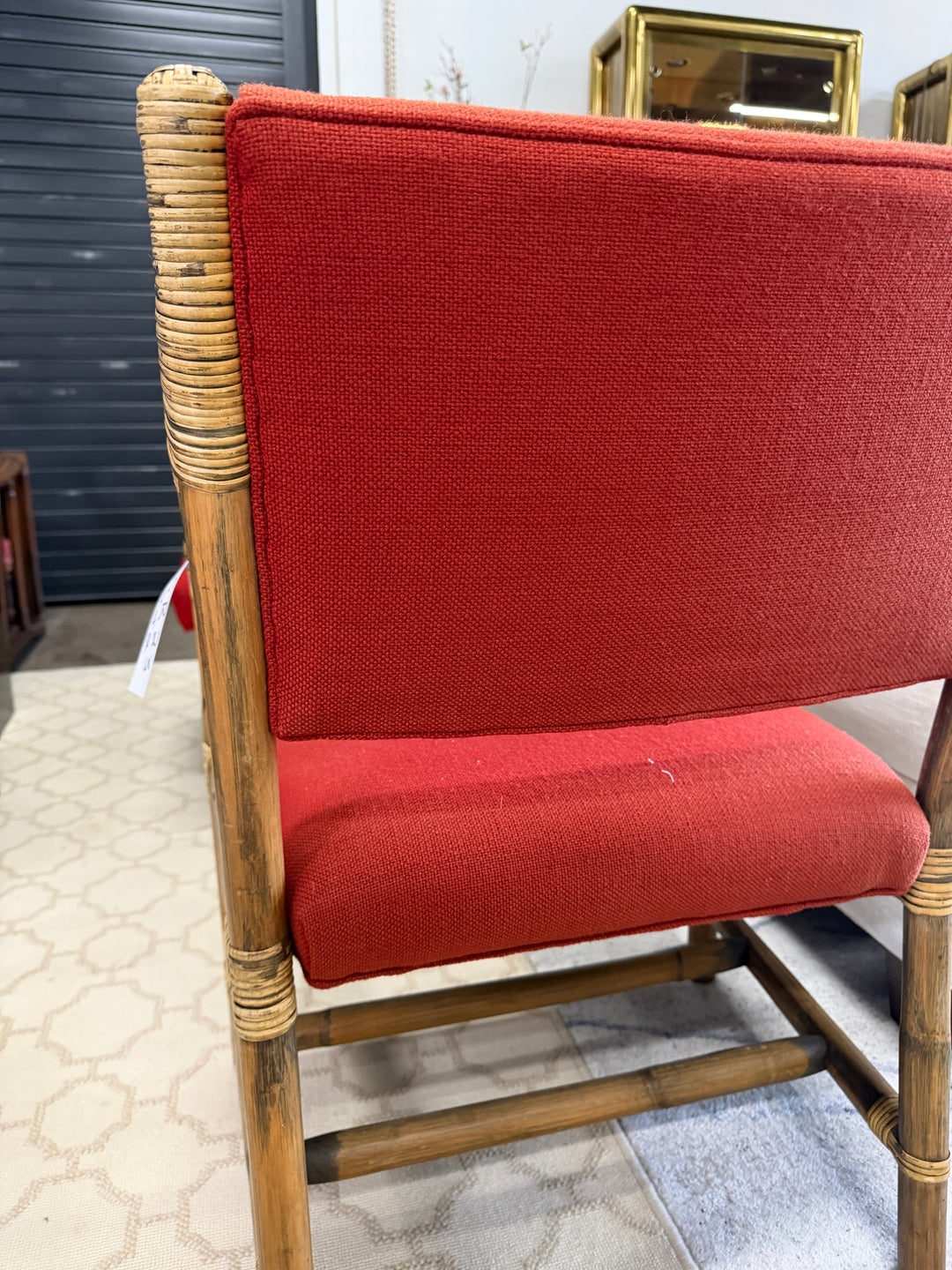 Set of 2 Vintage Bamboo and Rattan Chairs