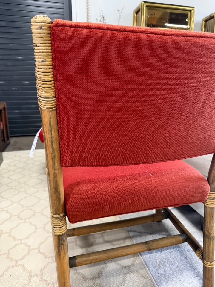 Set of 2 Vintage Bamboo and Rattan Chairs
