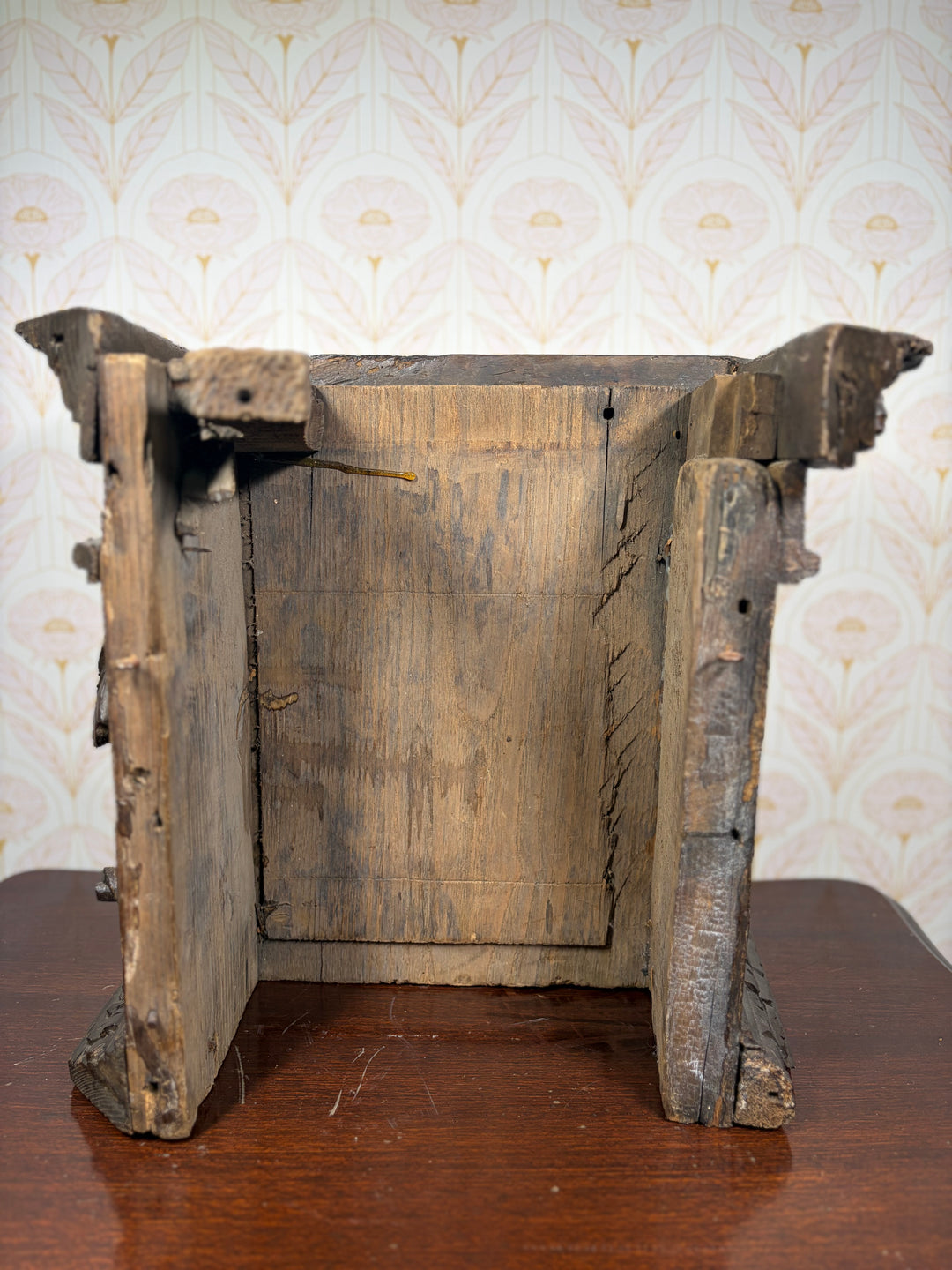 Carved Wood Architectural Pedestal or Reliquary Base