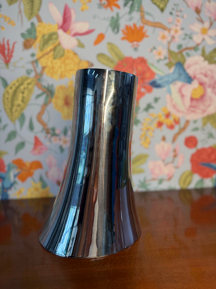 Slanted Nambe Vase