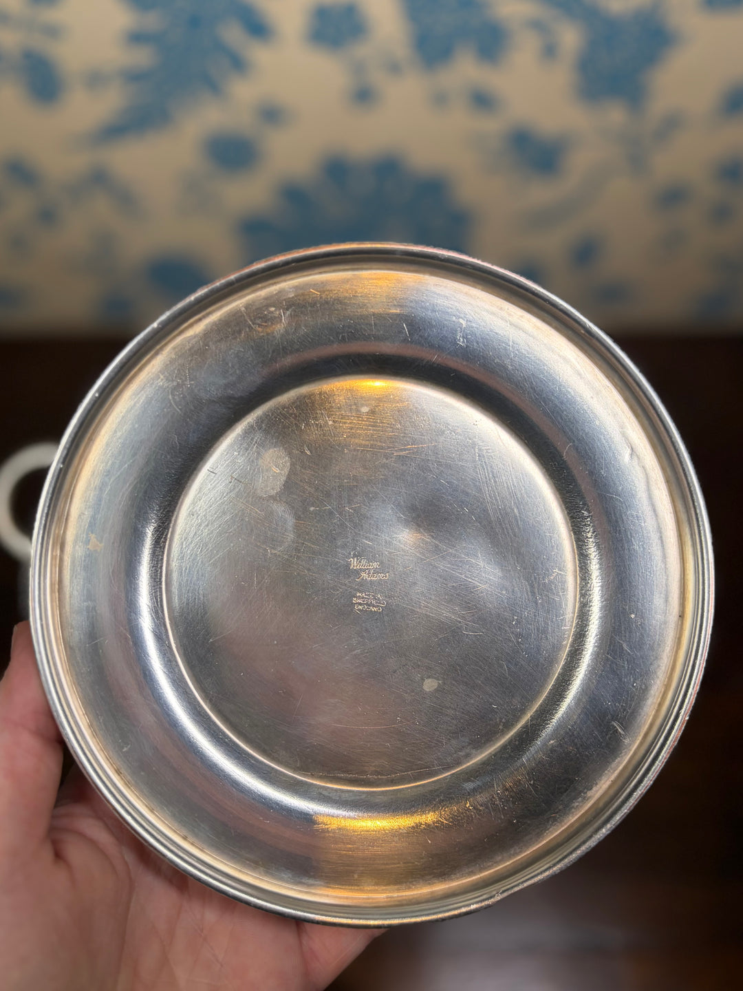 Vintage Sheffield Silver Plate Champagne Bucket with Lion Handles "Fidei Tenax"