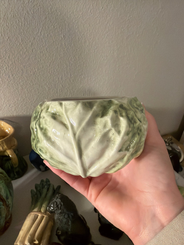 Ceramic Cabbage-Form Lidded Small Tureen