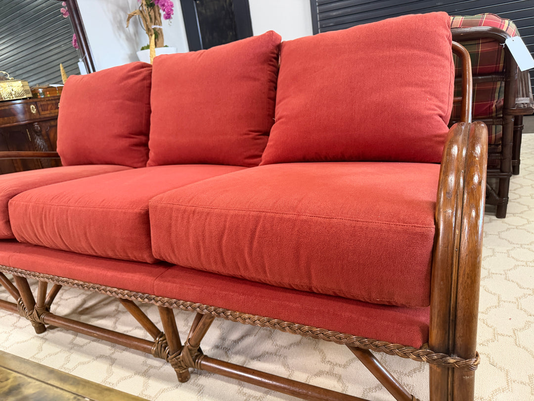 Vintage Bamboo and Rattan Sofa